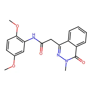 N-(2,5-dimethoxyphenyl)-2-(3-methyl-4-oxo-3,4-dihydrophthalazin-1-yl)acetamide structure