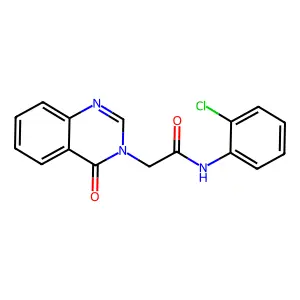 N-(2-chlorophenyl)-2-(4-oxoquinazolin-3-yl)acetamide structure
