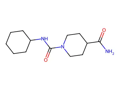 N1-cyclohexylpiperidine-1,4-dicarboxamide structure