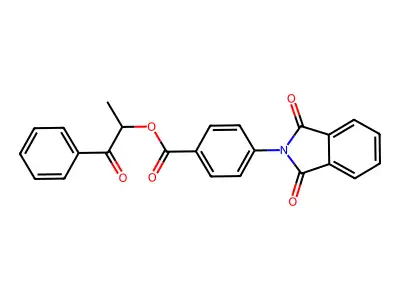 (1-Oxo-1-phenylpropan-2-yl) 4-(1,3-dioxoisoindol-2-yl)benzoate structure
