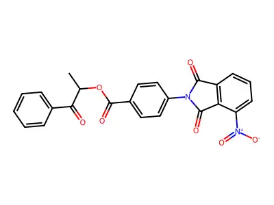 (1-Oxo-1-phenylpropan-2-yl) 4-(4-nitro-1,3-dioxoisoindol-2-yl)benzoate structure