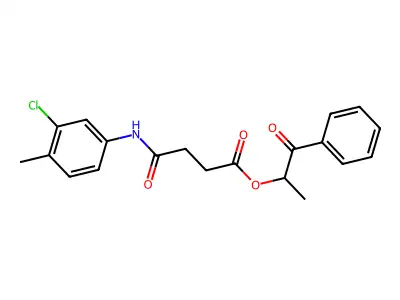 1-Methyl-2-oxo-2-phenylethyl 4-(3-chloro-4-methylanilino)-4-oxobutanoate structure