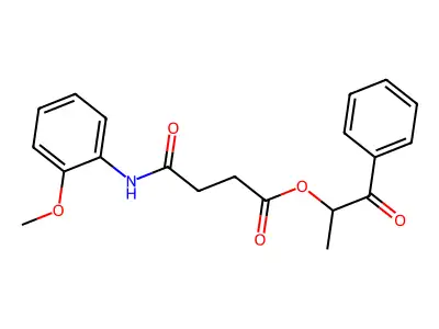 1-Oxo-1-phenylpropan-2-yl 4-((2-methoxyphenyl)amino)-4-oxobutanoate structure