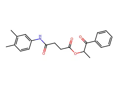 1-Methyl-2-oxo-2-phenylethyl 4-(3,4-dimethylanilino)-4-oxobutanoate structure