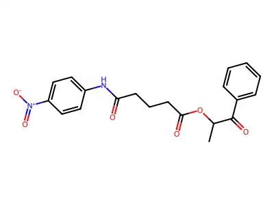 1-Methyl-2-oxo-2-phenylethyl 5-{4-nitroanilino}-5-oxopentanoate structure