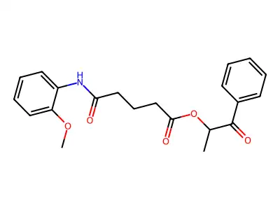 1-Oxo-1-phenylpropan-2-yl 5-((2-methoxyphenyl)amino)-5-oxopentanoate structure