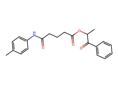 4-p-Tolylcarbamoyl-butyric acid 1-methyl-2-oxo-2-phenyl-ethyl ester structure