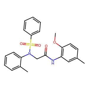 2-[N-(benzenesulfonyl)-2-methylanilino]-N-(2-methoxy-5-methylphenyl)acetamide structure