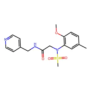 2-(2-methoxy-5-methyl-N-methylsulfonylanilino)-N-(pyridin-4-ylmethyl)acetamide structure