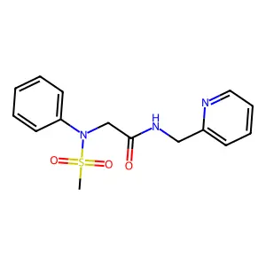 2-(N-methylsulfonylanilino)-N-(pyridin-2-ylmethyl)acetamide structure