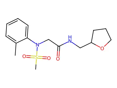 2-(2-methyl-N-methylsulfonylanilino)-N-(oxolan-2-ylmethyl)acetamide structure