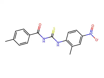 4-methyl-N-[(2-methyl-4-nitrophenyl)carbamothioyl]benzamide structure