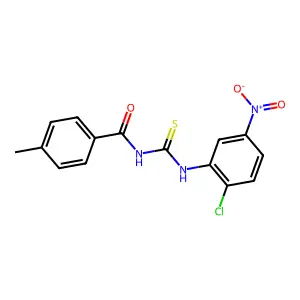 N-[(2-chloro-5-nitrophenyl)carbamothioyl]-4-methylbenzamide structure