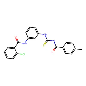 2-chloro-N-[3-({[(4-methylbenzoyl)amino]carbothioyl}amino)phenyl]benzamide structure