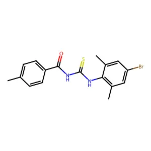 N-[(4-bromo-2,6-dimethylphenyl)carbamothioyl]-4-methylbenzamide structure