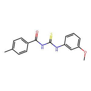 N-[(3-methoxyphenyl)carbamothioyl]-4-methylbenzamide structure