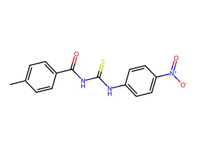 4-methyl-N-[(4-nitrophenyl)carbamothioyl]benzamide structure