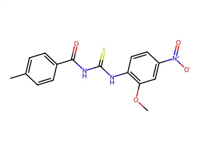 1-(2-Methoxy-4-nitrophenyl)-3-(4-methylbenzoyl)thiourea structure