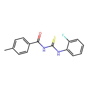 N-[(2-fluorophenyl)carbamothioyl]-4-methylbenzamide structure