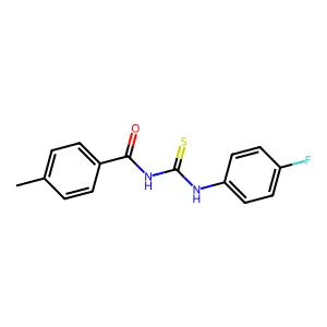 N-[(4-fluorophenyl)carbamothioyl]-4-methylbenzamide structure
