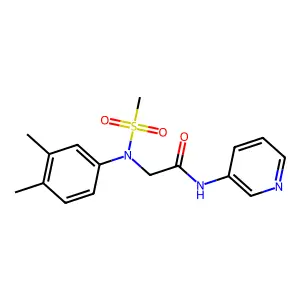2-(3,4-dimethyl-N-methylsulfonylanilino)-N-pyridin-3-ylacetamide structure