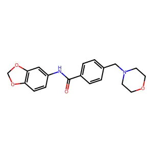 N-(1,3-benzodioxol-5-yl)-4-(morpholin-4-ylmethyl)benzamide structure