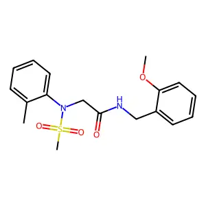 N-(2-methoxybenzyl)-N~2~-(2-methylphenyl)-N~2~-(methylsulfonyl)glycinamide structure