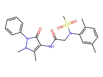 N-(2,3-Dihydro-1,5-dimethyl-3-oxo-2-phenyl-1H-pyrazol-4-yl)-2-[(2,5-dimethylphenyl)(methylsulfonyl)amino]acetamide structure