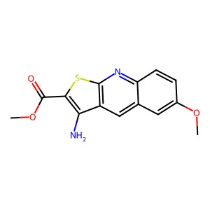 Methyl 3-amino-6-methoxythieno[2,3-b]quinoline-2-carboxylate structure