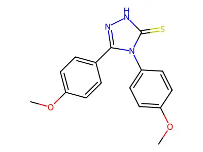 bis(4-methoxyphenyl)-4H-1,2,4-triazole-3-thiol structure