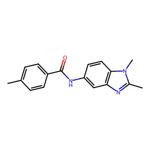 N-(1,2-dimethylbenzimidazol-5-yl)-4-methylbenzamide structure