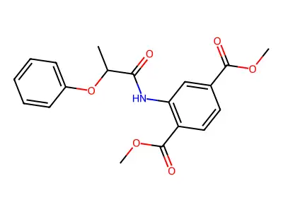 Dimethyl 2-[(2-phenoxypropanoyl)amino]terephthalate structure