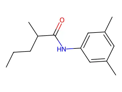 N-(3,5-dimethylphenyl)-2-methylpentanamide structure