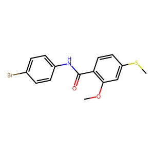N-(4-bromophenyl)-2-methoxy-4-(methylsulfanyl)benzamide structure