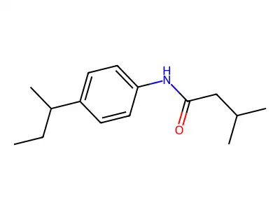 N-(4-butan-2-ylphenyl)-3-methylbutanamide structure