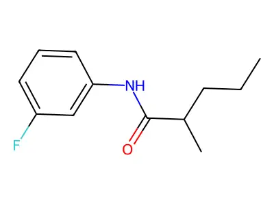 N-(3-fluorophenyl)-2-methylpentanamide structure