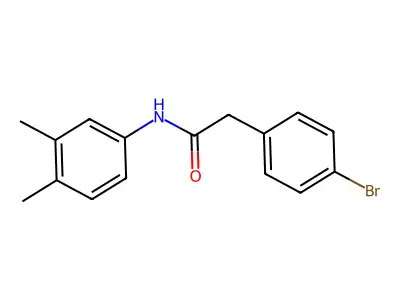2-(4-bromophenyl)-N-(3,4-dimethylphenyl)acetamide structure