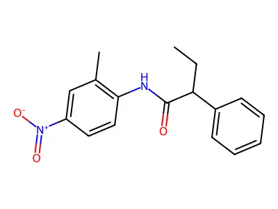 N-(2-methyl-4-nitrophenyl)-2-phenylbutanamide structure
