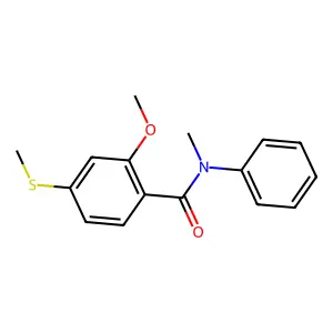 2-Methoxy-N-methyl-4-(methylsulfanyl)-N-phenylbenzamide structure