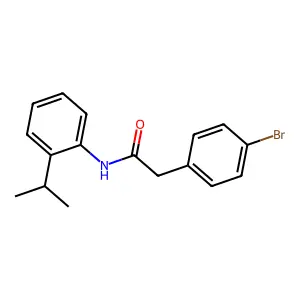 2-(4-bromophenyl)-N-(2-propan-2-ylphenyl)acetamide structure