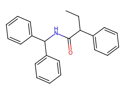 N-benzhydryl-2-phenylbutanamide structure