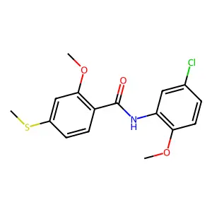 N-(5-chloro-2-methoxyphenyl)-2-methoxy-4-(methylsulfanyl)benzamide structure