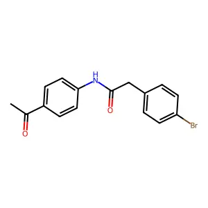 N-(4-acetylphenyl)-2-(4-bromophenyl)acetamide structure