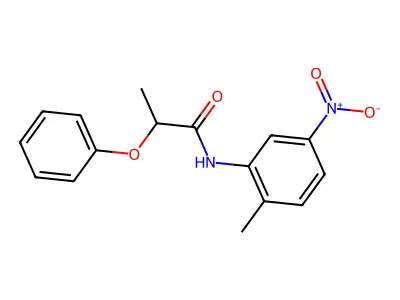 N-(2-methyl-5-nitrophenyl)-2-phenoxypropanamide structure