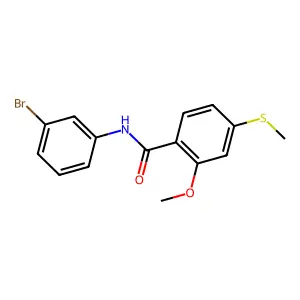 N-(3-bromophenyl)-2-methoxy-4-(methylsulfanyl)benzamide structure