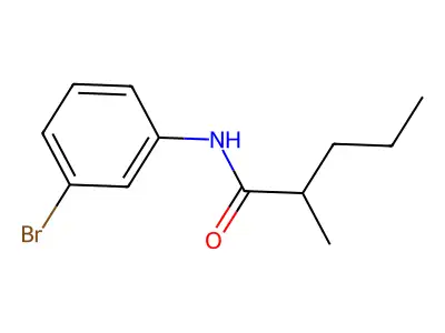 N-(3-bromophenyl)-2-methylpentanamide structure