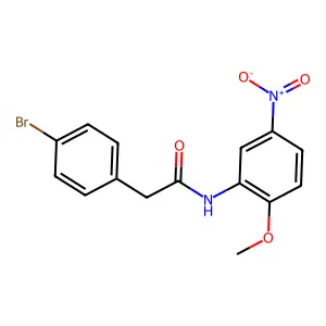 2-(4-bromophenyl)-N-(2-methoxy-5-nitrophenyl)acetamide structure