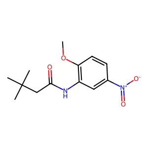 N-(2-methoxy-5-nitrophenyl)-3,3-dimethylbutanamide structure