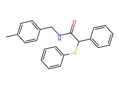N-(4-methylbenzyl)-2-phenyl-2-(phenylsulfanyl)acetamide structure