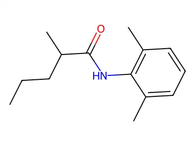 N-(2,6-dimethylphenyl)-2-methylpentanamide structure